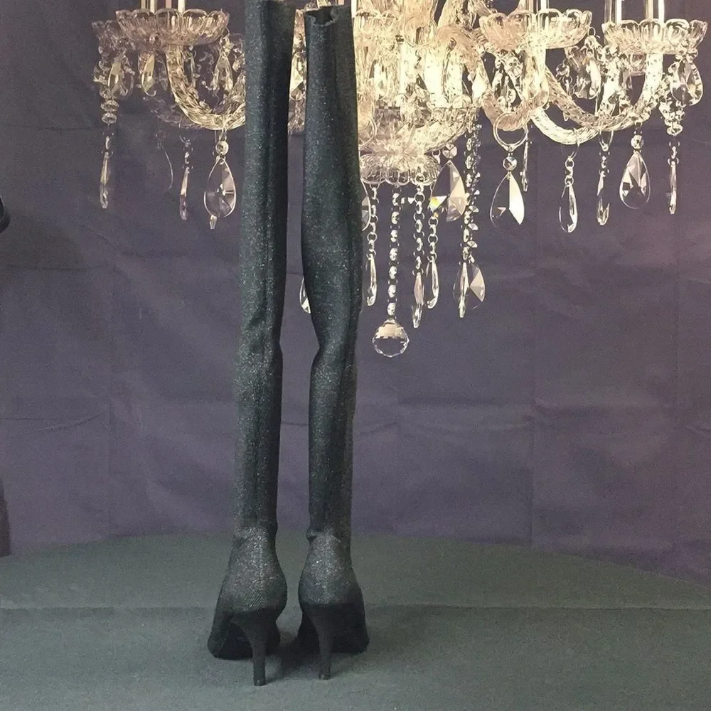 I.n.c.  Briella Sock Over-The-Knee Boots 5.5 - Picture 3 of 8